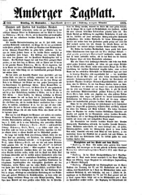 Amberger Tagblatt Dienstag 14. September 1875