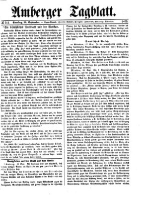 Amberger Tagblatt Samstag 18. September 1875