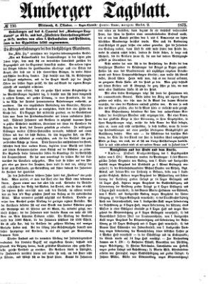 Amberger Tagblatt Mittwoch 6. Oktober 1875