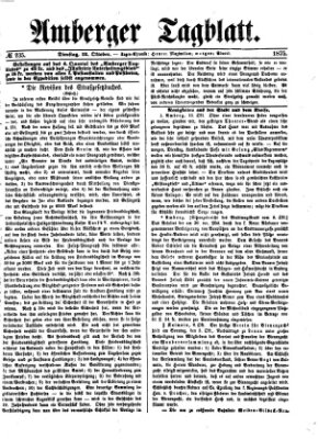Amberger Tagblatt Dienstag 12. Oktober 1875