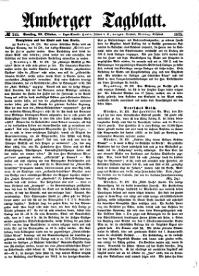 Amberger Tagblatt Samstag 23. Oktober 1875