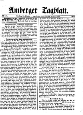 Amberger Tagblatt Dienstag 26. Oktober 1875