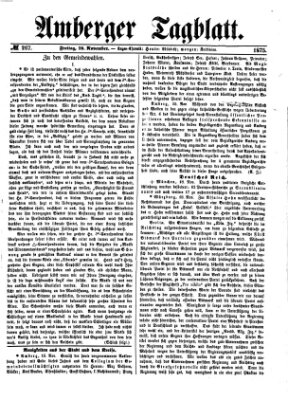 Amberger Tagblatt Freitag 19. November 1875