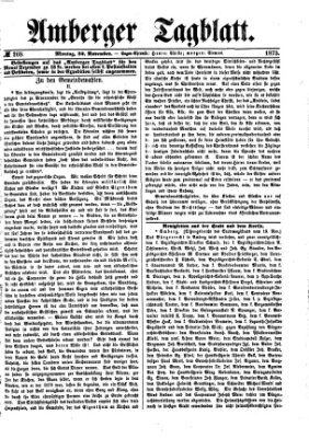 Amberger Tagblatt Montag 22. November 1875
