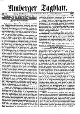 Amberger Tagblatt Freitag 26. November 1875