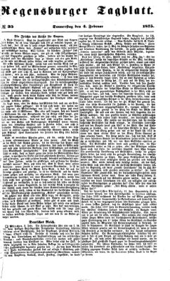 Regensburger Tagblatt Donnerstag 4. Februar 1875