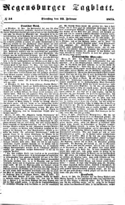 Regensburger Tagblatt Dienstag 23. Februar 1875