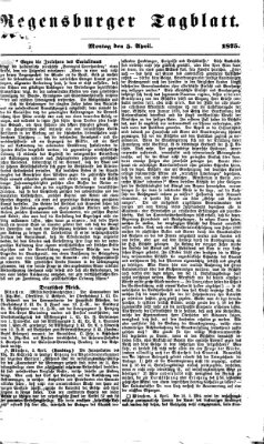Regensburger Tagblatt Montag 5. April 1875