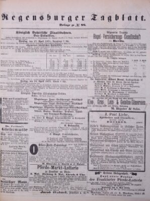 Regensburger Tagblatt Samstag 10. April 1875