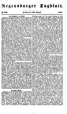 Regensburger Tagblatt Freitag 20. August 1875