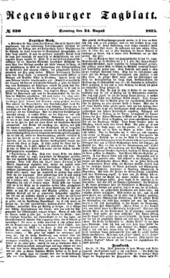 Regensburger Tagblatt Sonntag 22. August 1875
