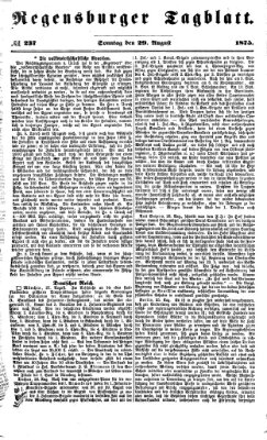 Regensburger Tagblatt Sonntag 29. August 1875