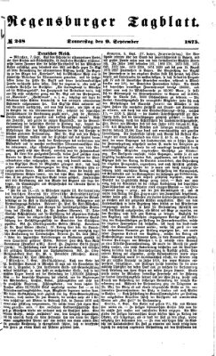 Regensburger Tagblatt Donnerstag 9. September 1875