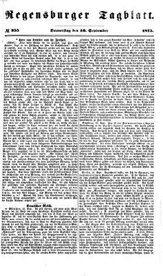 Regensburger Tagblatt Donnerstag 16. September 1875