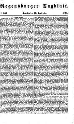 Regensburger Tagblatt Samstag 25. September 1875
