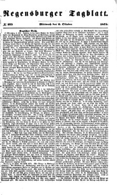 Regensburger Tagblatt Mittwoch 6. Oktober 1875