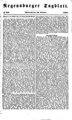 Regensburger Tagblatt Mittwoch 13. Oktober 1875