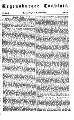 Regensburger Tagblatt Donnerstag 4. November 1875