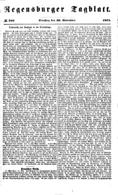 Regensburger Tagblatt Dienstag 16. November 1875