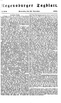 Regensburger Tagblatt Donnerstag 18. November 1875