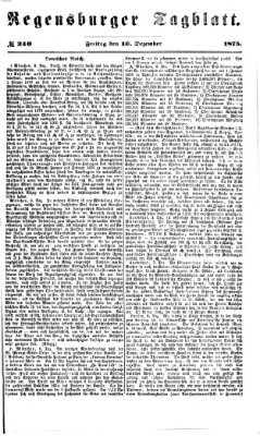 Regensburger Tagblatt Freitag 10. Dezember 1875