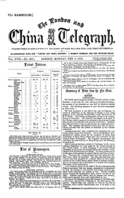 The London and China telegraph Montag 8. Februar 1875