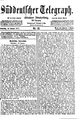 Süddeutscher Telegraph Donnerstag 28. Januar 1875