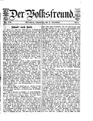Der Volksfreund Donnerstag 2. September 1875