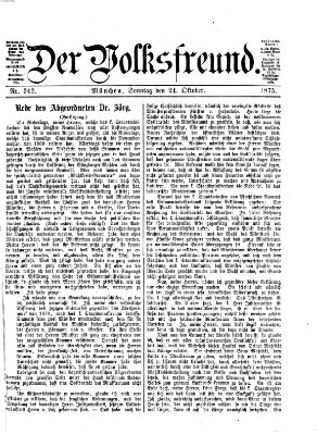 Der Volksfreund Sonntag 24. Oktober 1875