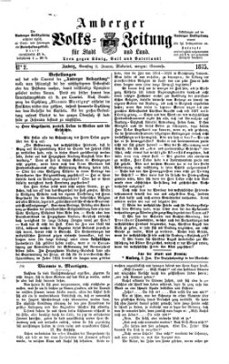 Amberger Volks-Zeitung für Stadt und Land Samstag 2. Januar 1875