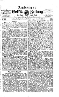 Amberger Volks-Zeitung für Stadt und Land Dienstag 26. Januar 1875