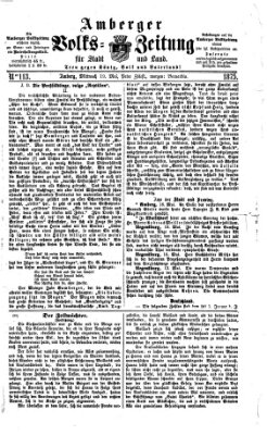Amberger Volks-Zeitung für Stadt und Land Mittwoch 19. Mai 1875