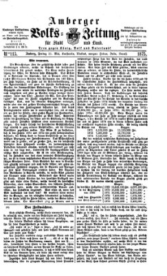 Amberger Volks-Zeitung für Stadt und Land Freitag 21. Mai 1875