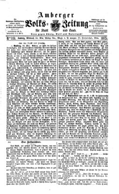 Amberger Volks-Zeitung für Stadt und Land Mittwoch 26. Mai 1875
