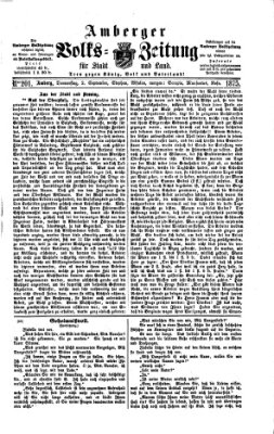 Amberger Volks-Zeitung für Stadt und Land Donnerstag 2. September 1875
