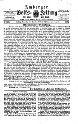 Amberger Volks-Zeitung für Stadt und Land Donnerstag 16. Dezember 1875
