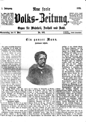 Neue freie Volks-Zeitung Donnerstag 6. Mai 1875