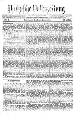 Pfälzische Volkszeitung Samstag 2. Januar 1875
