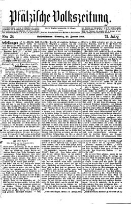 Pfälzische Volkszeitung Sonntag 24. Januar 1875