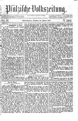 Pfälzische Volkszeitung Dienstag 26. Januar 1875