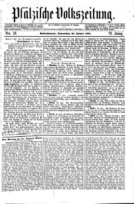 Pfälzische Volkszeitung Donnerstag 28. Januar 1875
