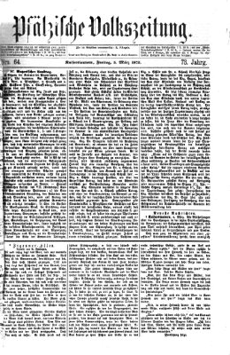 Pfälzische Volkszeitung Freitag 5. März 1875