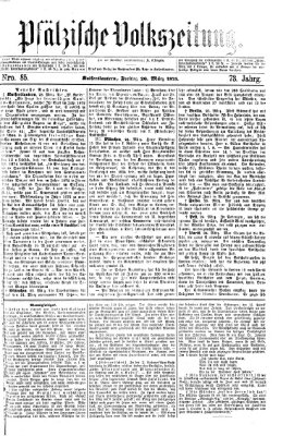 Pfälzische Volkszeitung Freitag 26. März 1875