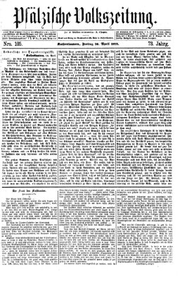Pfälzische Volkszeitung Freitag 16. April 1875