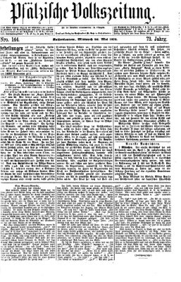 Pfälzische Volkszeitung Mittwoch 26. Mai 1875