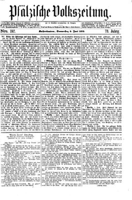 Pfälzische Volkszeitung Donnerstag 3. Juni 1875