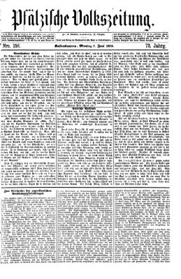 Pfälzische Volkszeitung Montag 7. Juni 1875