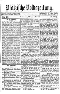 Pfälzische Volkszeitung Mittwoch 7. Juli 1875
