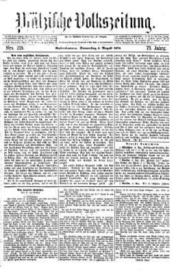 Pfälzische Volkszeitung Donnerstag 5. August 1875