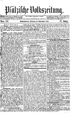 Pfälzische Volkszeitung Sonntag 12. September 1875